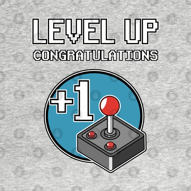 Level Up +1 Year Jahr Birthday Gaming Gamer by Kuehni